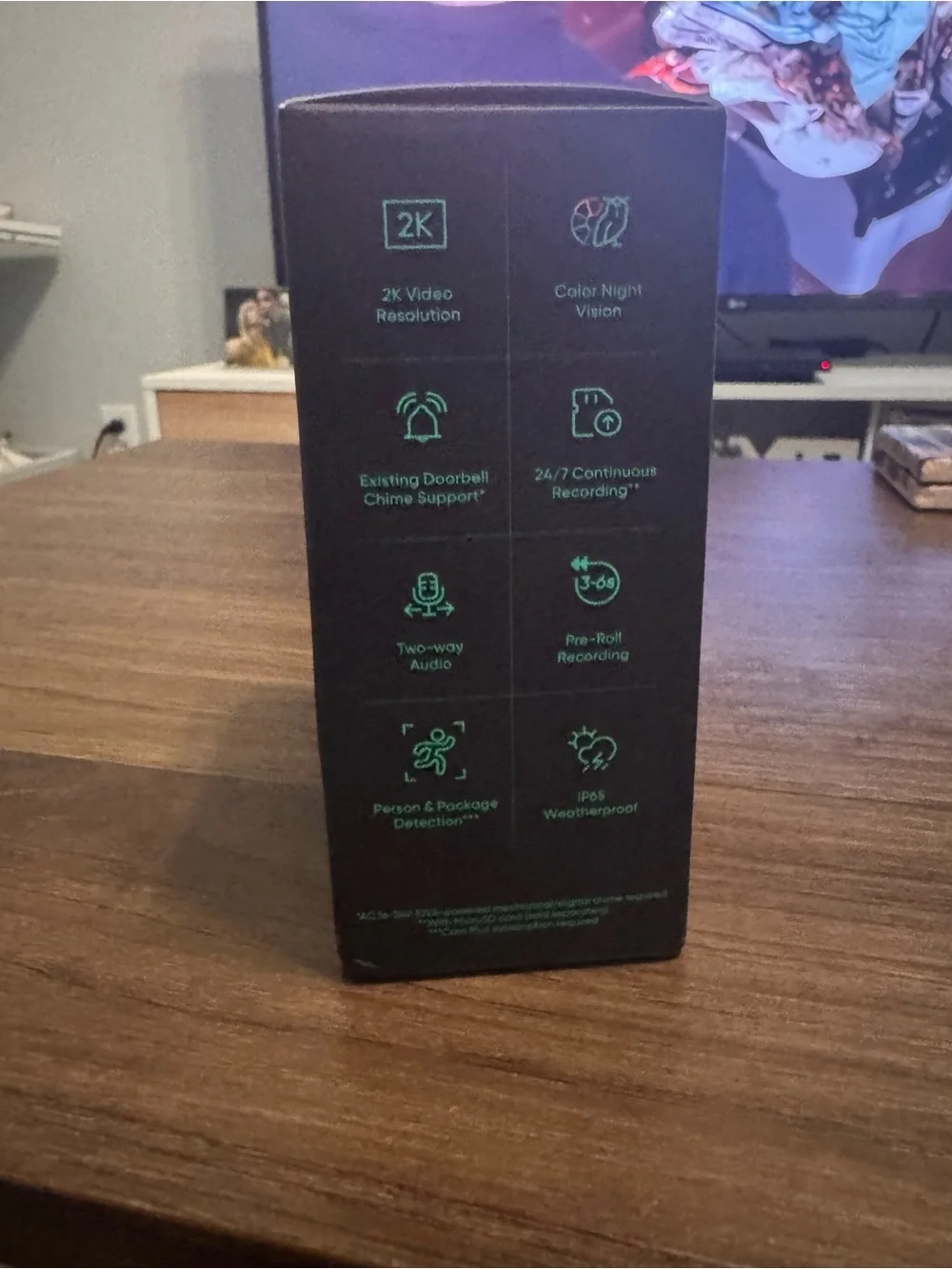 Wyze Video Doorbell V2 Black Box with Teal Accents